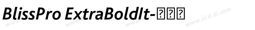 BlissPro ExtraBoldIt字体转换